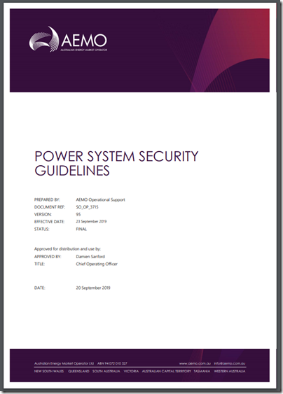 AEMO_PowerSystemSecurityGuidelines