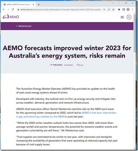 2023-06-01-AEMO-WinterOutlook