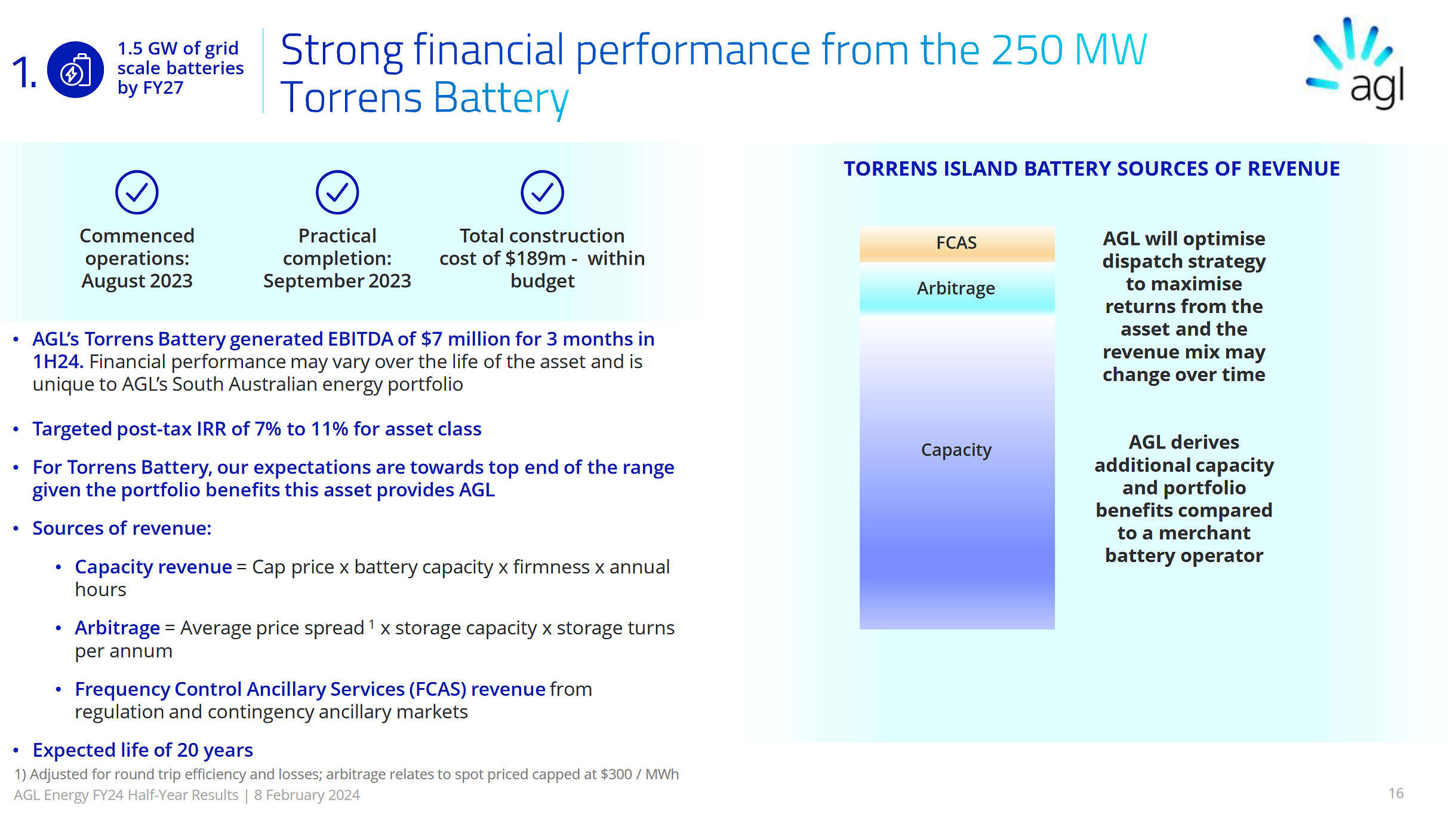 AGL half year results point to strong financial performance for