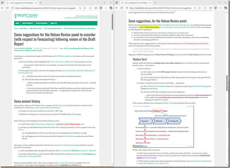 2025-10-16-WattClarity-afterNEMdev-Suggestions-NelsonReview-Forecasting